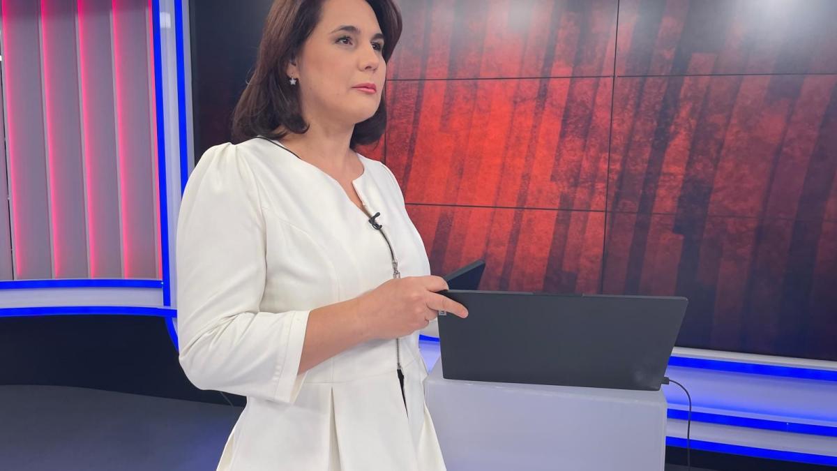 imagine cu Simona Gheorghe, jurnalista Romania TV