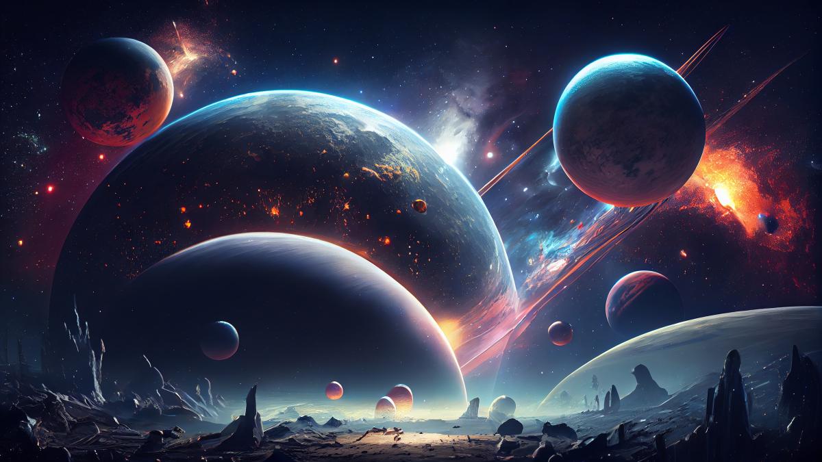 peisaj spatiu generat de inteligenta artificiala