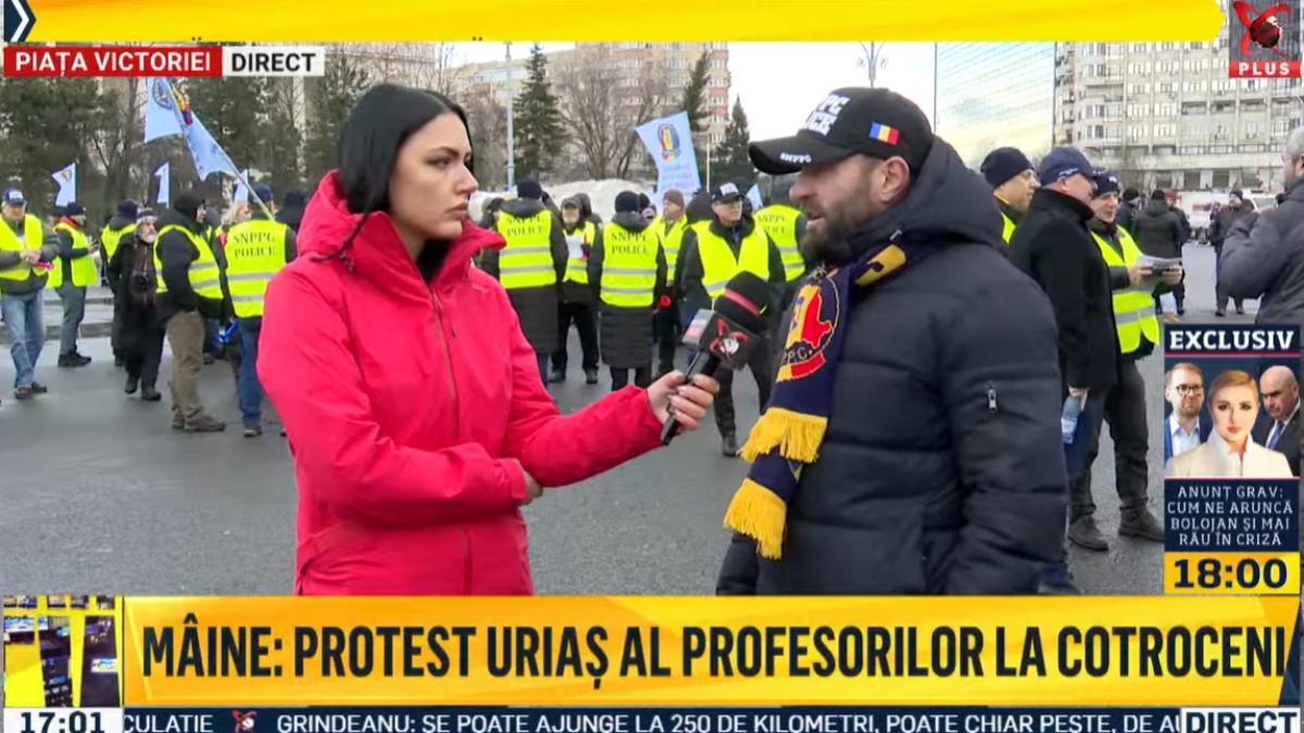 politistii protestează la guvern