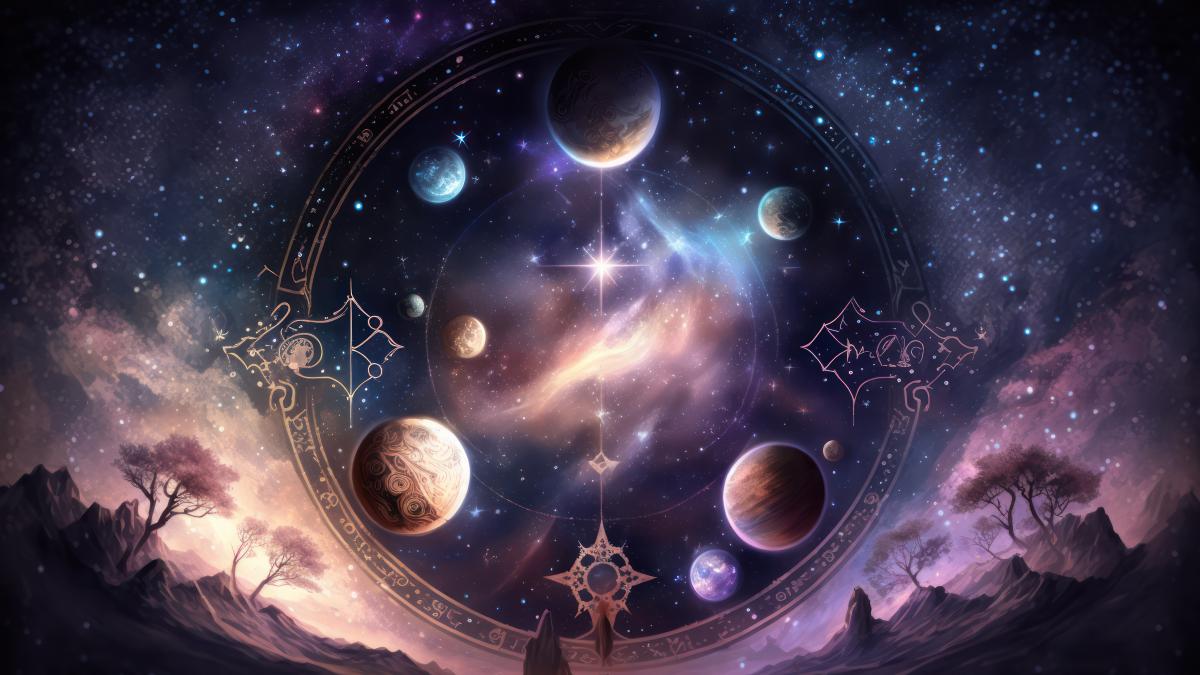 imagine inteligenta artificiala simboluri mistice planete