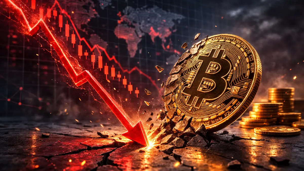 Bitcoin pierde teren pentru a cincea lună la rând și rămâne la 48% sub recordul istoric - Fotografie generata cu AI
