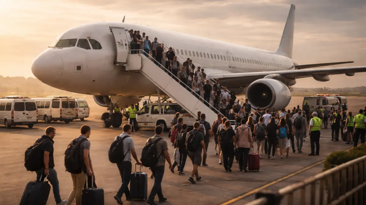 Ungaria trimite primul zbor pentru repatrierea cetățenilor blocați în Orientul Mijlociu - Imagine generata cu AI