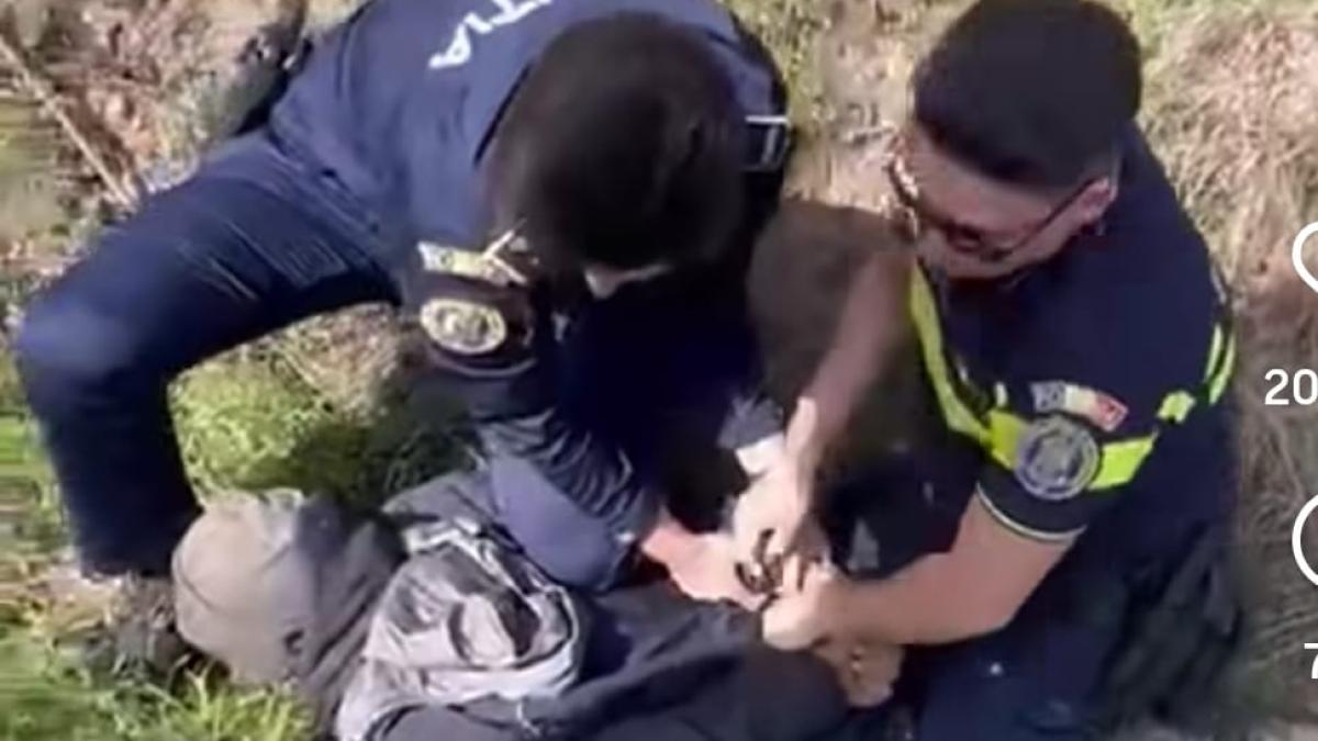 imagine cu criminalul prins de politie