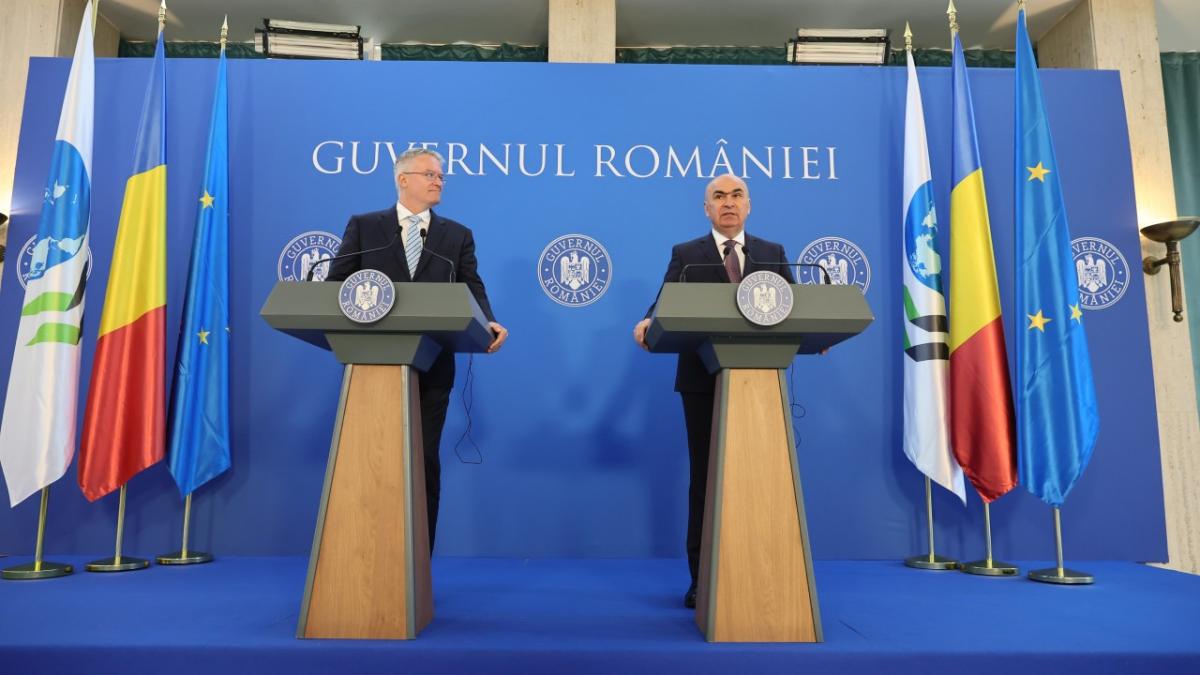 Ilie Bolojan și Mathias Cormann (OCDE) - AGERPRES