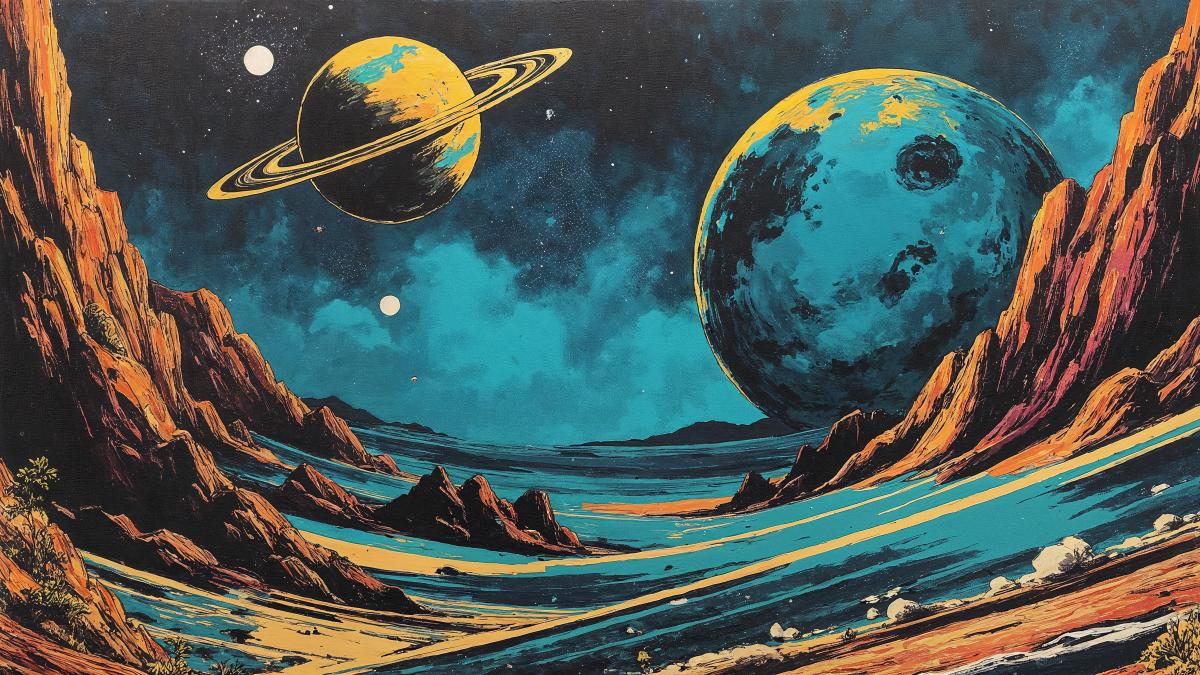 peisaj retro planete