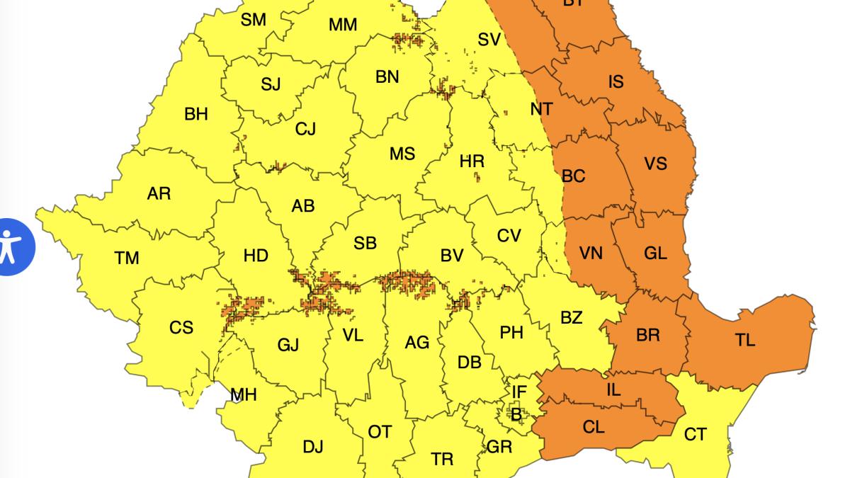 alerte meteo cod galben cod portocaliu