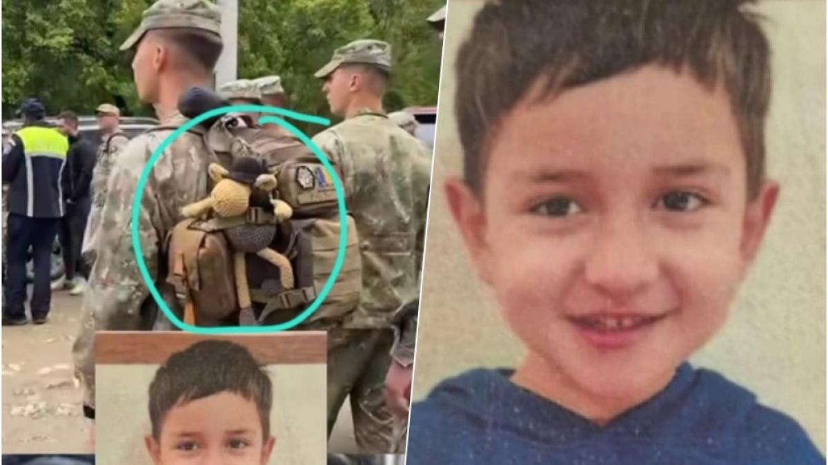 Mobilizare impresionantă pentru găsirea lui Alex, băiețelul dispărut în Sibiu Un militar intră în căutare cu un pluș prins de ghiozdan, ca simbol al speranței