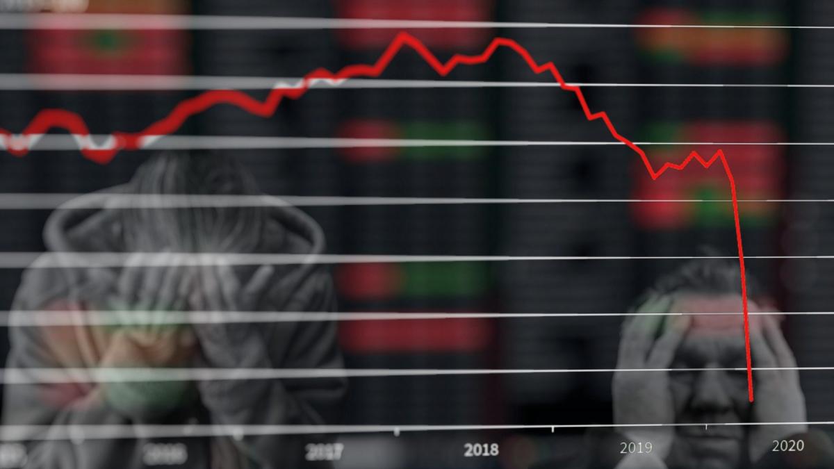 imagine cu un grafic, recesiune, criza economică
