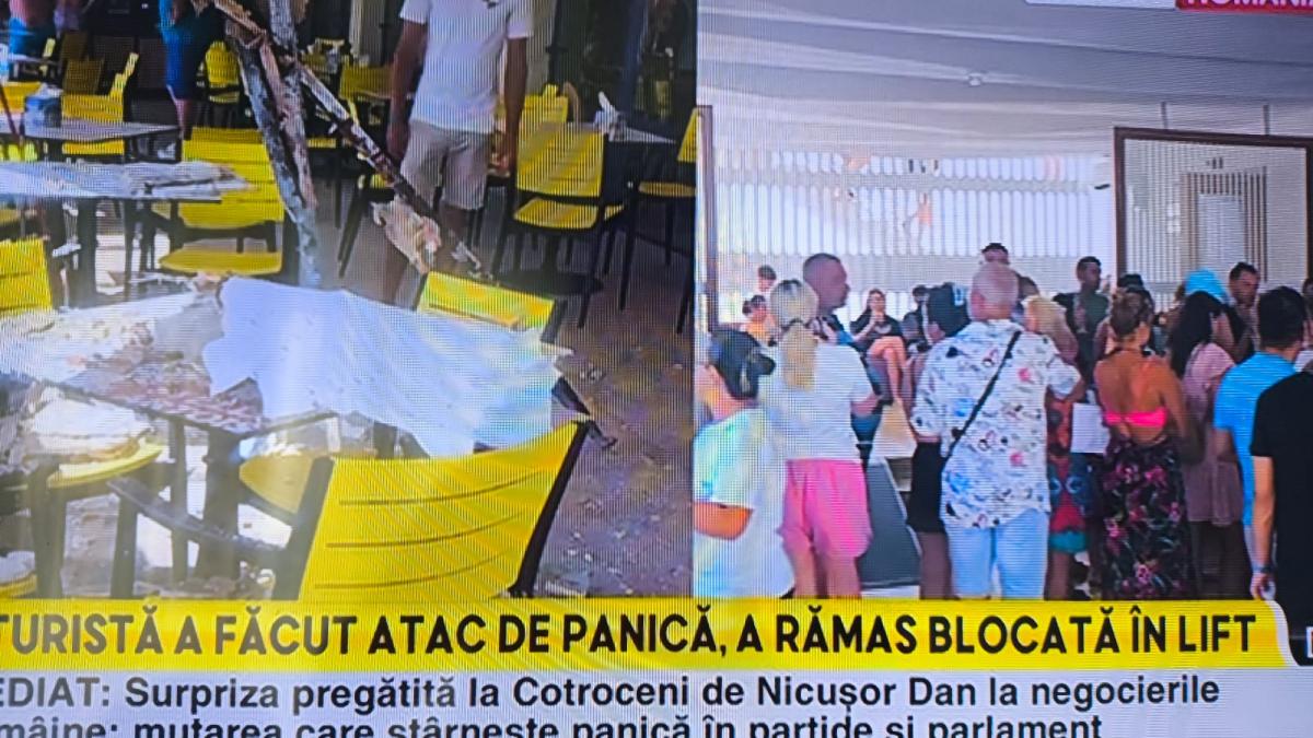 tavan prabusit peste turisti la un hotel de pe litoral zeci de persoane cer returnarea banilor dupa ce a cazut si curentul