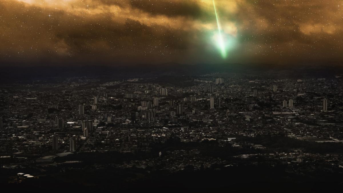imagine cu un meteorit