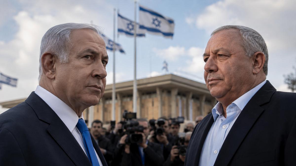 imagine cu Gadi Eisenkot și Benjamin Netanyahu