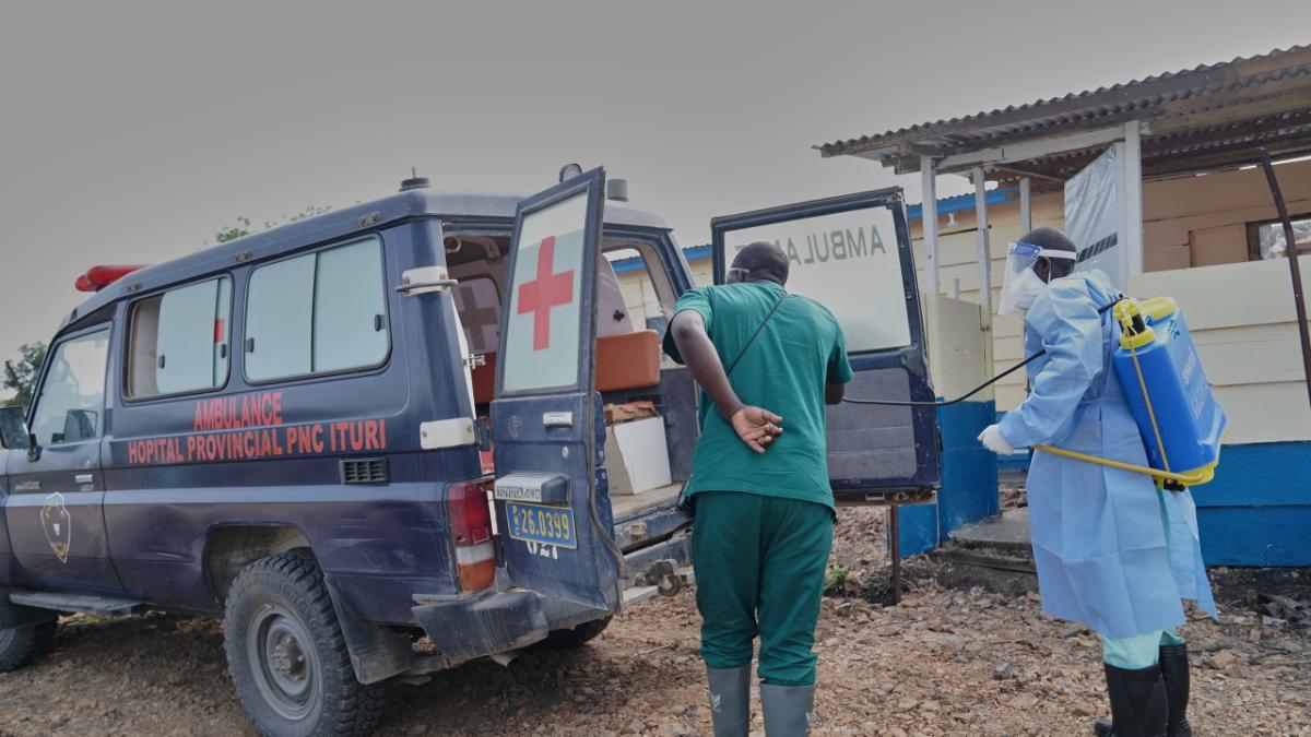 Foto Agerpres -  Ambulanța spitalului provincial al PNC din provincia Ituri, Congo