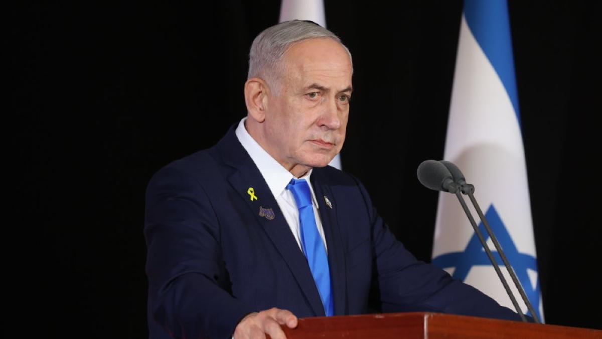 imagine cu premierul Israelului, Benjamin Netanyahu