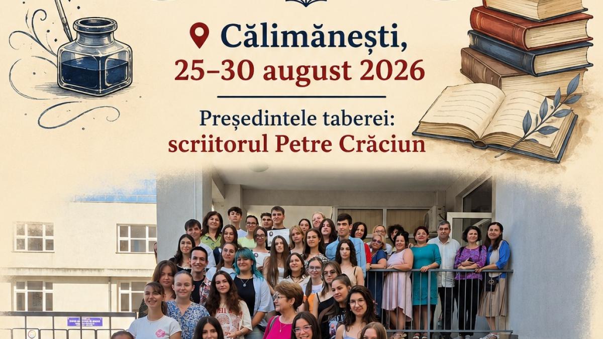 Începe Tabăra Națională de creație literară „Tinere condeie”, Călimănești, 25–30 august 2026