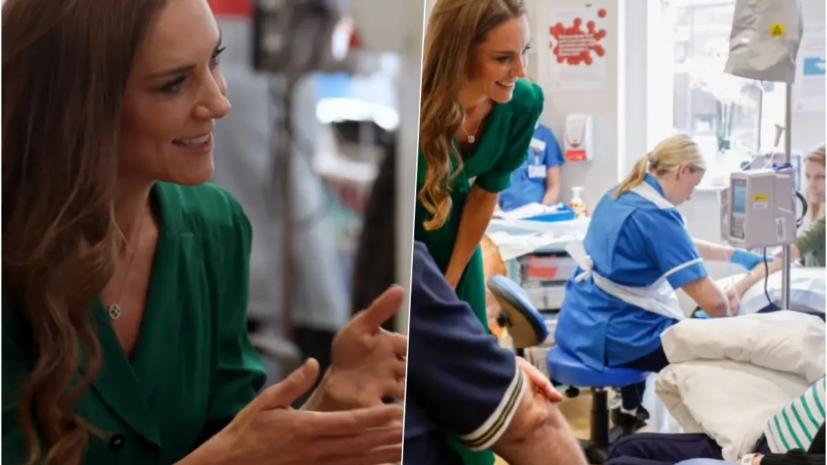 Kate Middleton a vizitat spitalul oncologic unde a fost tratată Imagini emoționante cu Prințesa de Wales alături de pacienți