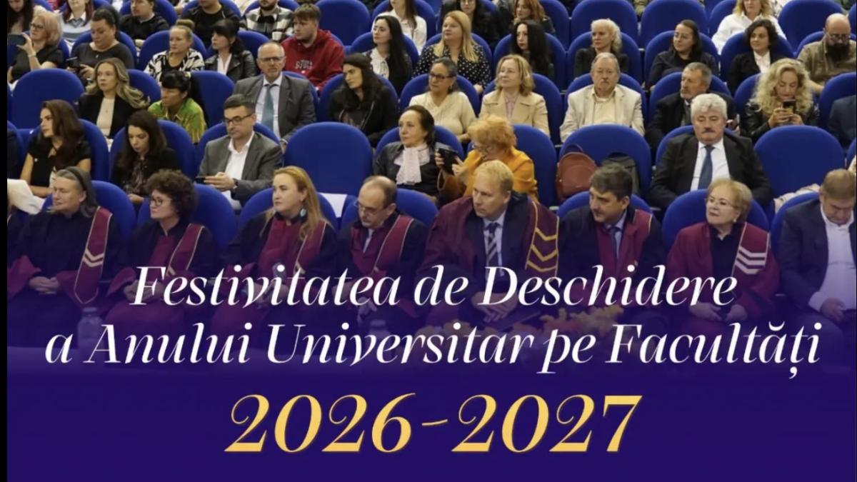 Universitatea Titu Maiorescu din București organizează joi, 1 octombrie 2026, festivitatea de deschidere a anului universitar 2026–2027. 