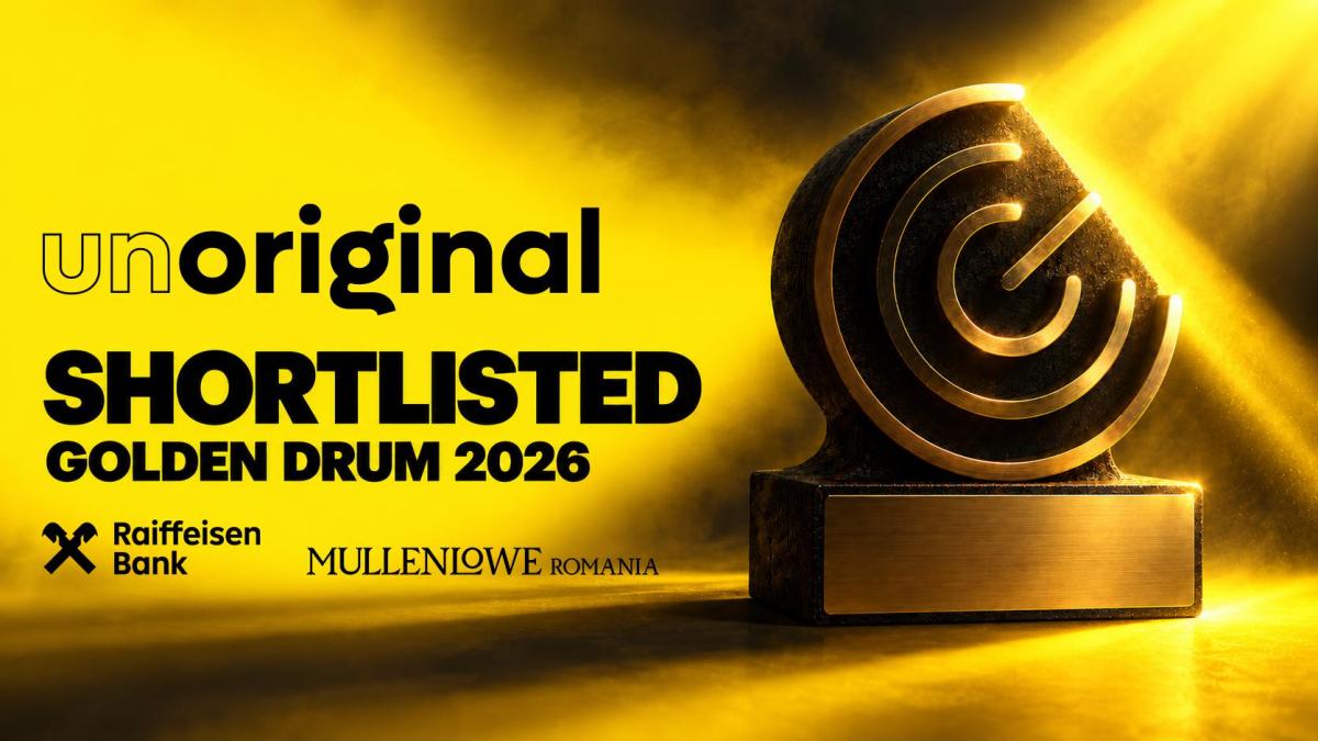 MullenLowe România intră pe shortlist-ul Golden Drum 2026 în trei categorii cu unoriginal, campania care pune impactul înaintea originalității