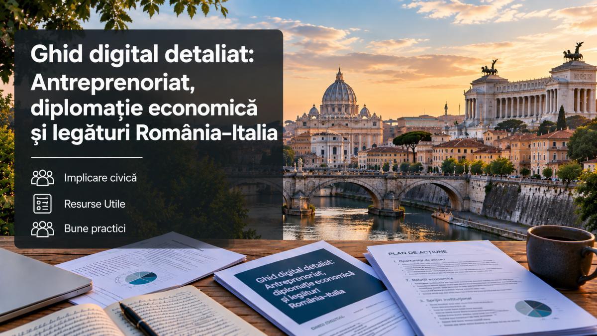Ghid digital detaliat Antreprenoriat, diplomație economică și legături România Italia