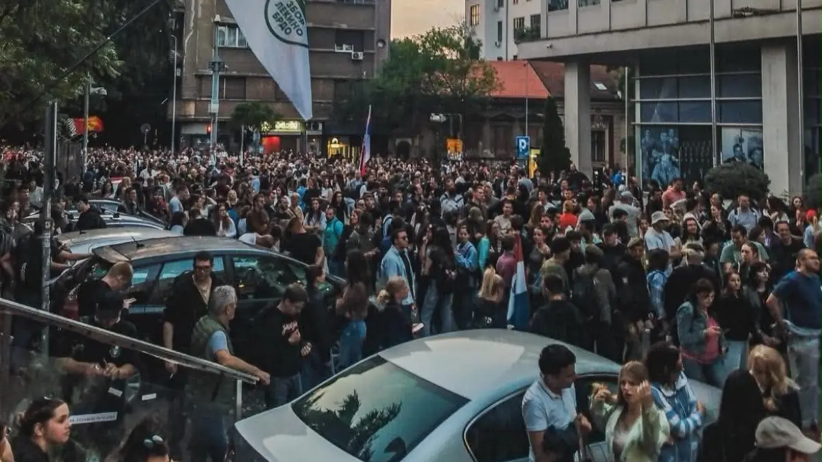 serbia protest