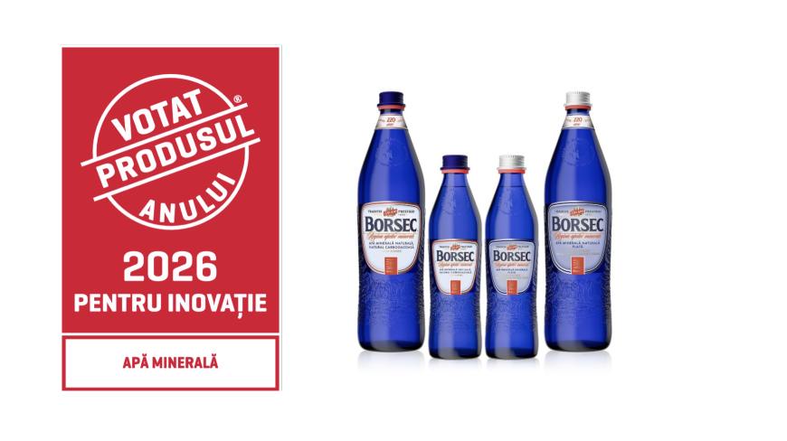 Borsec, Votat Produsul Anului® 2026 pentru inovație în categoria apă minerală