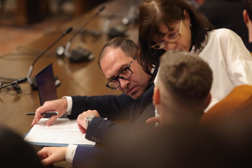 Marian Aurelian Bârgău. Audierea în comisiile de specialitate a miniștrilor desemnați pentru a face parte din guvernul condus de Adrian Veștea, la Palatul Parlamentului din București, 22 iunie 2026. Inquam Photos / George Călin
