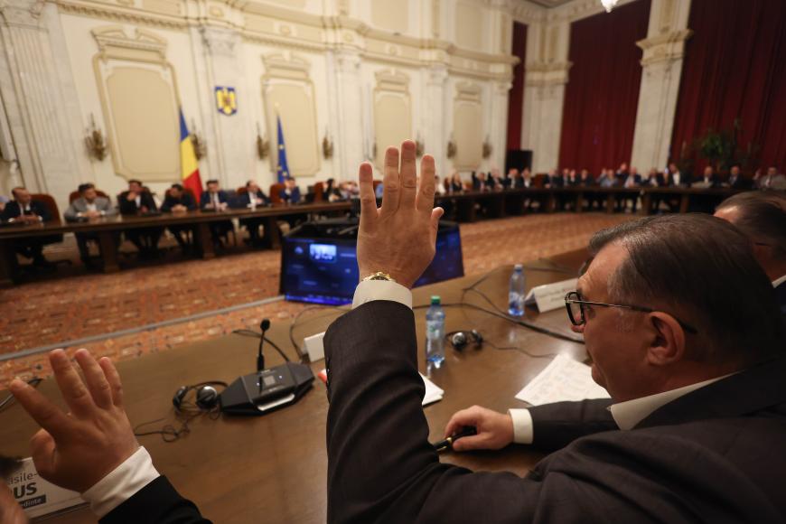 Audierea în comisiile de specialitate a miniștrilor desemnați pentru a face parte din guvernul condus de Adrian Veștea, la Palatul Parlamentului din București, 22 iunie 2026. Inquam Photos / George Călin
