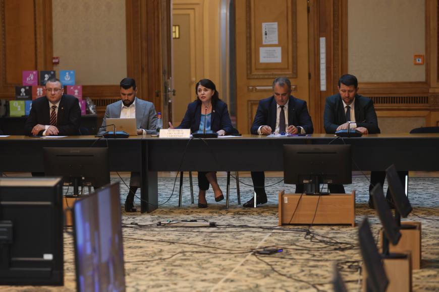 Audierea în comisiile de specialitate a miniștrilor desemnați pentru a face parte din guvernul condus de Adrian Veștea, la Palatul Parlamentului din București, 22 iunie 2026. Inquam Photos / George Călin
