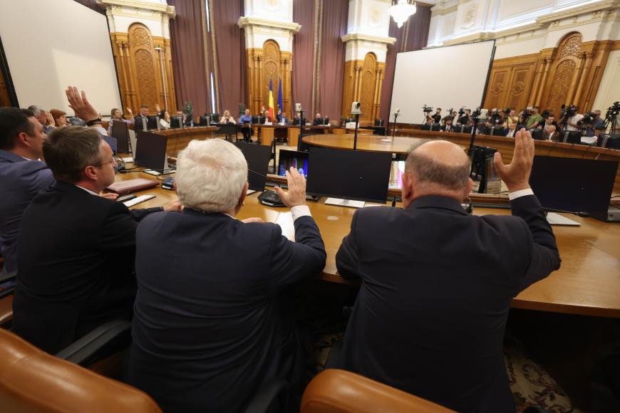 Audierea în comisiile de specialitate a miniștrilor desemnați pentru a face parte din guvernul condus de Adrian Veștea, la Palatul Parlamentului din București, 22 iunie 2026. Inquam Photos / George Călin
