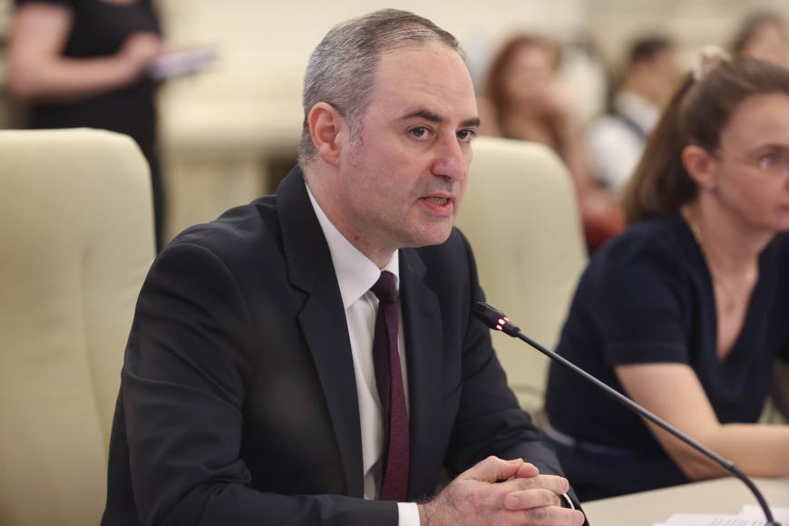 Alexandru Nazare/ Audierea în comisiile de specialitate a miniștrilor desemnați pentru a face parte din guvernul condus de Adrian Veștea, la Palatul Parlamentului din București, 22 iunie 2026. Inquam Photos / George Călin
