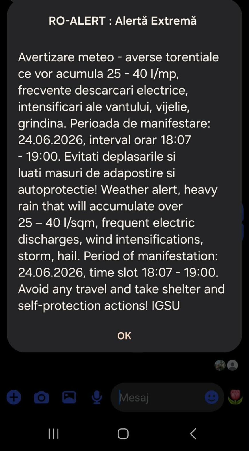 Alertă meteo în București: Ploi torențiale, vânt puternic și grindină