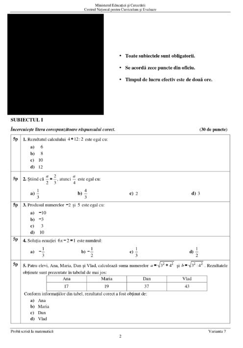 subiecte matematica 2025