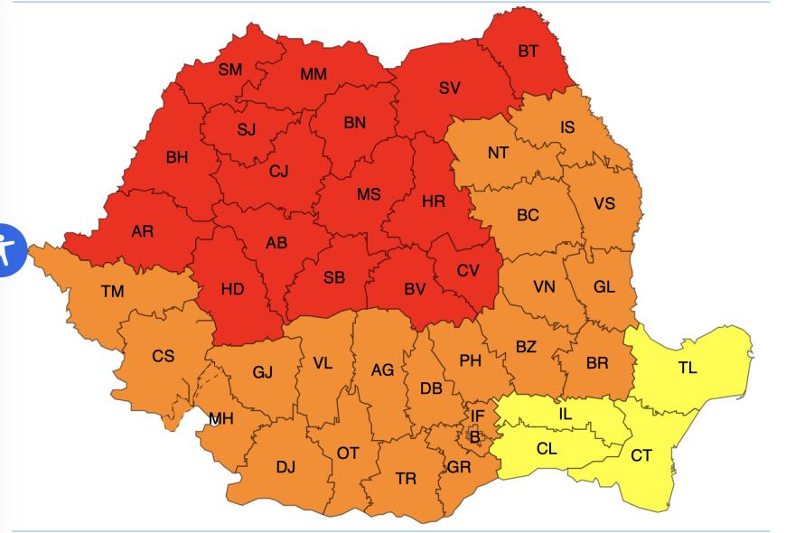 Țara fierbe: Cod Galben, Cod Portocaliu și Cod Roșu de temperaturi extreme