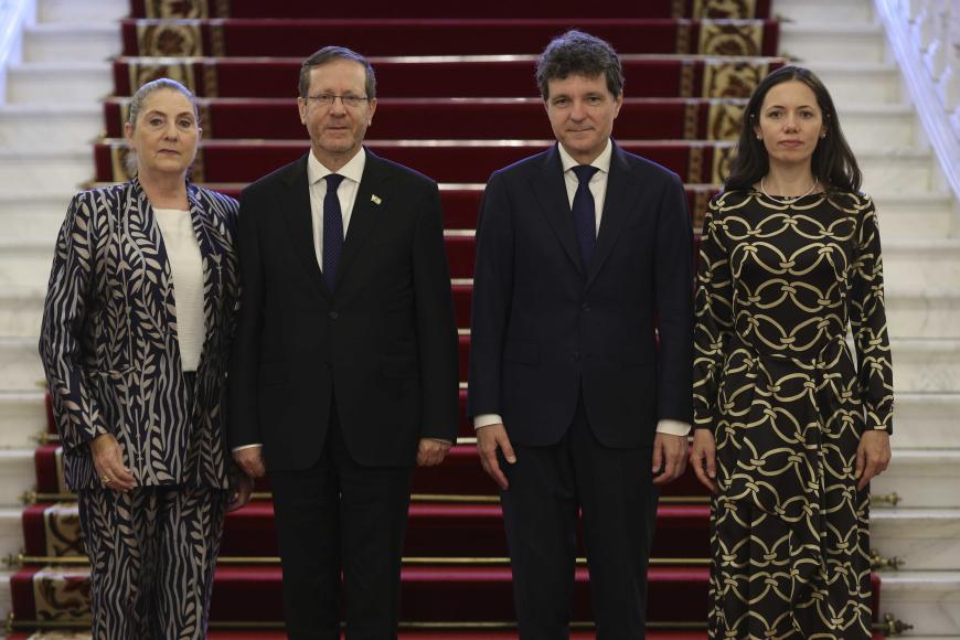 Primirea președintelui Israelului Isaac Herzog la Palatul Cotroceni, de către Nicușor Dan în București, 29 iunie 2026. Sursa foto: Inquam Photos / Octav Ganea