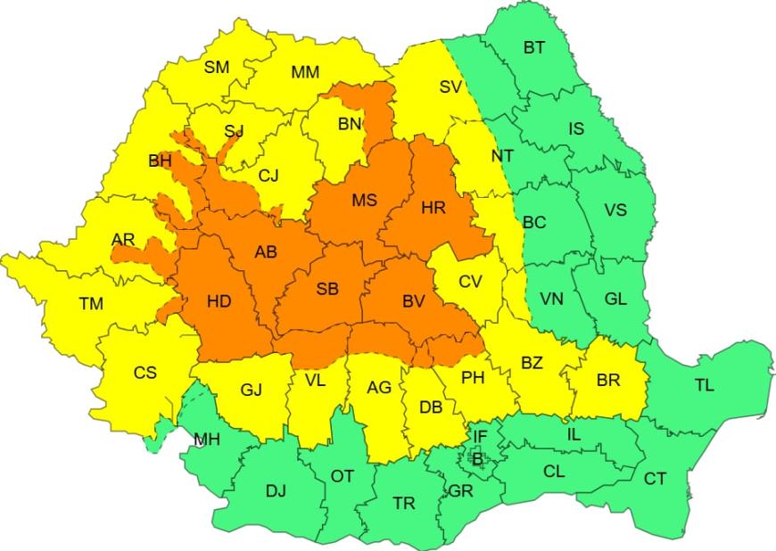 Meteorologii emit avertizări de furtuni. Sursa foto: ANM