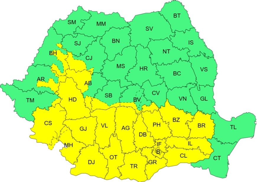 Avertizare de furtuni. Sursa foto: Agerpres