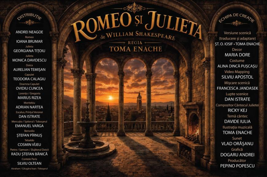 „Romeo și Julieta”, în regia lui Toma Enache, a emoționat publicul la avanpremiera de la Teatrul Național București