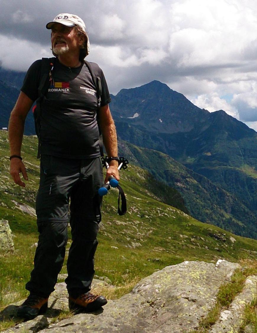 Imagine cu alpinistul Cornel Roman
