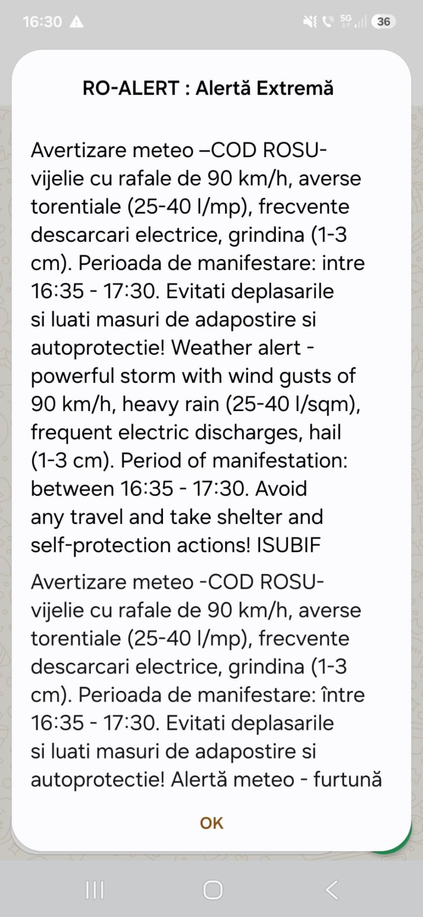 NU a trecut furtuna din București. A fost emis COD ROȘU pentru următoarea oră/ RO-ALERT pentru cei din Capitală