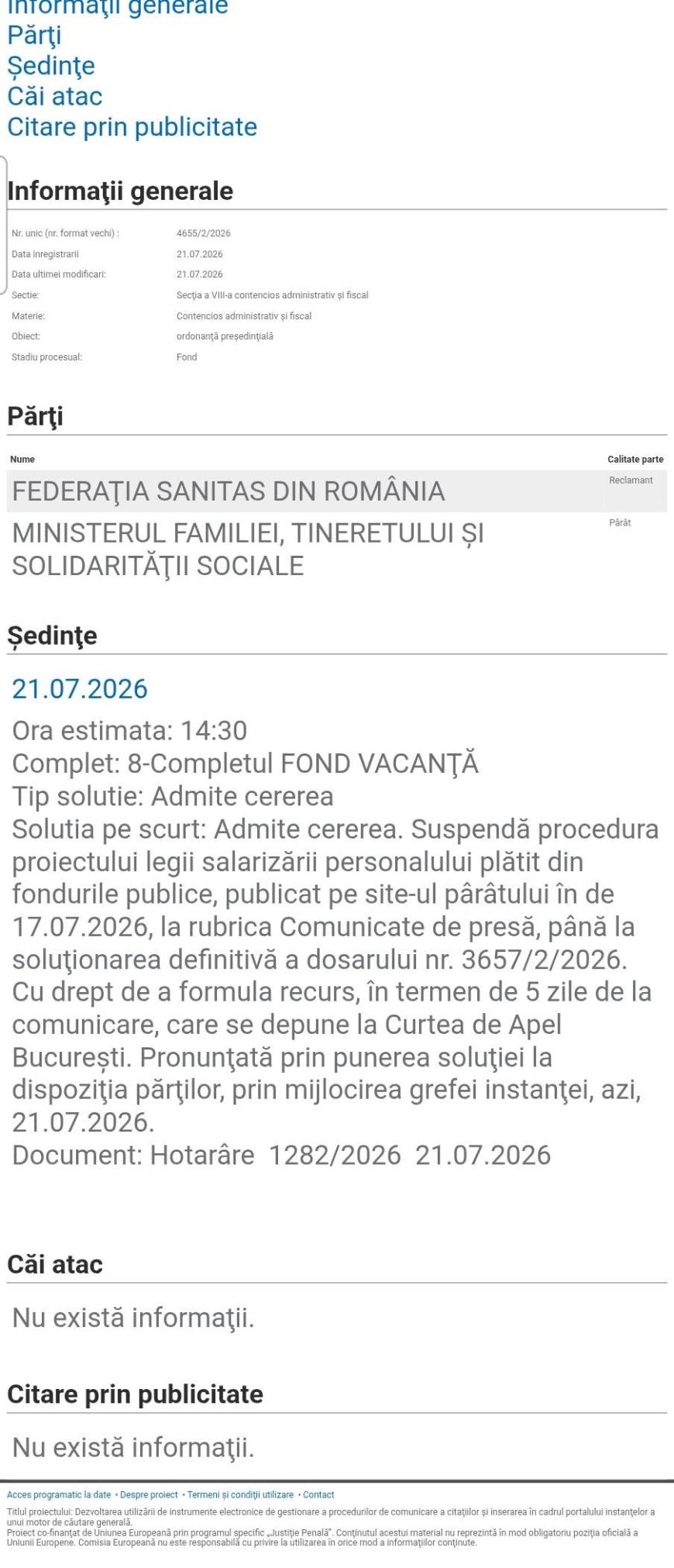 Legea salarizării, suspendată de Curtea de Apel București. ”În acest moment, juridic, proiectul de lege nu mai există”
