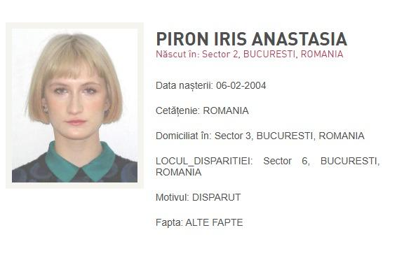 Tânără dispărută din Bucureşti. S-a dat RO-Alert 