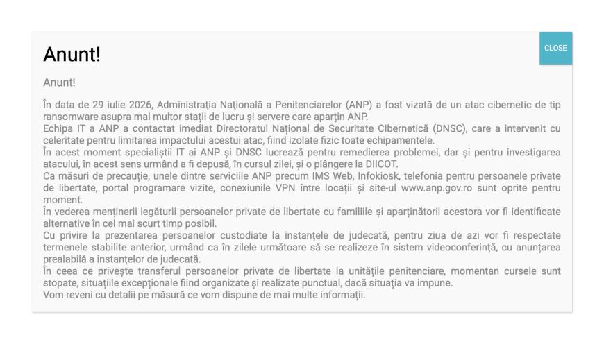 După ANCPI, este vizat ANP: Atac ransomware asupra Administrației Penitenciarelor. Sistemele paralizate de infractorii cibernetici