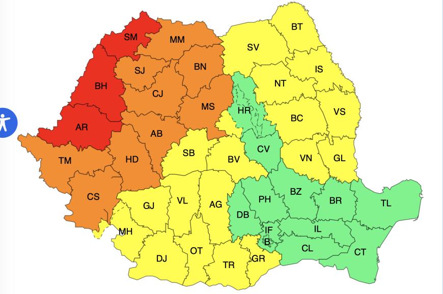 Domul de căldură a ajuns în România. Cod Roșu în Vest. Țara, sub Cod Galben și Cod Portocaliu de caniculă 