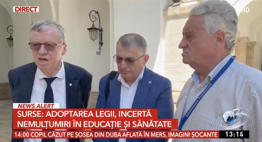 Legea salarizării, ultima șansă: Liderii de sindicat sunt acum, supărați, la Palatul Cotroceni. Urmează partidele! ”Dacă faci asta, am terminat” avertizează Hunor