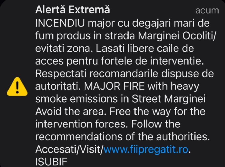 INCENDIU MAJOR la o hală, pe strada Marginei, sectorul 1, București