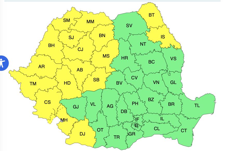 Cum va fi vremea în zilele următoare: Zonele unde se va răci brusc și cu 12 grade! Alerte meteo de caniculă, dar și de averse și vijelii - Harta ANM