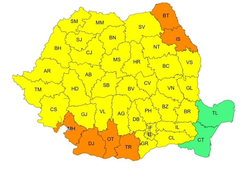 Codul portocaliu de caniculă