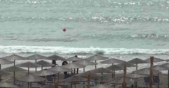 Alertă de dronă pe plaja din Olimp, Constanța. Sursa foto: Captură video Digi24