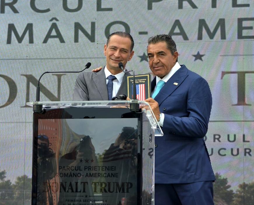 Primarul Sectorului 4, Daniel Băluță, și Paolo Zampolli, Trimisul Special al Președintelui Statelor Unite ale Americii pentru Parteneriate Globale