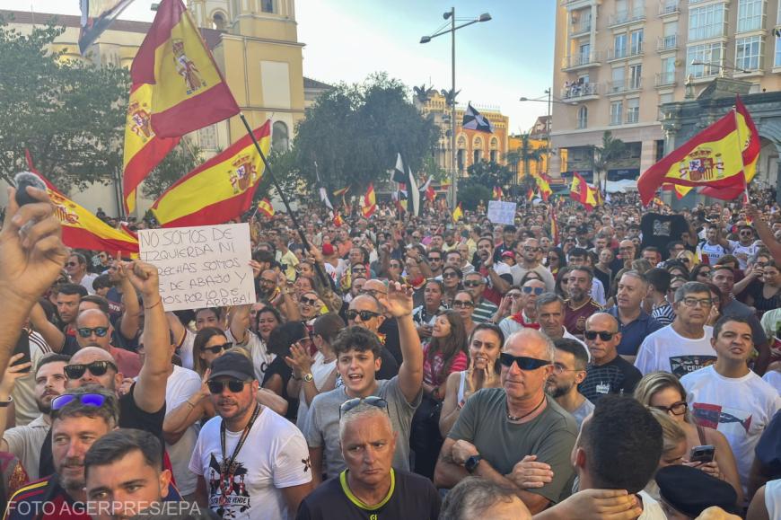 Spaniolii protestează împotriva migranților, Ceuta. Sursa foto: Agerpres