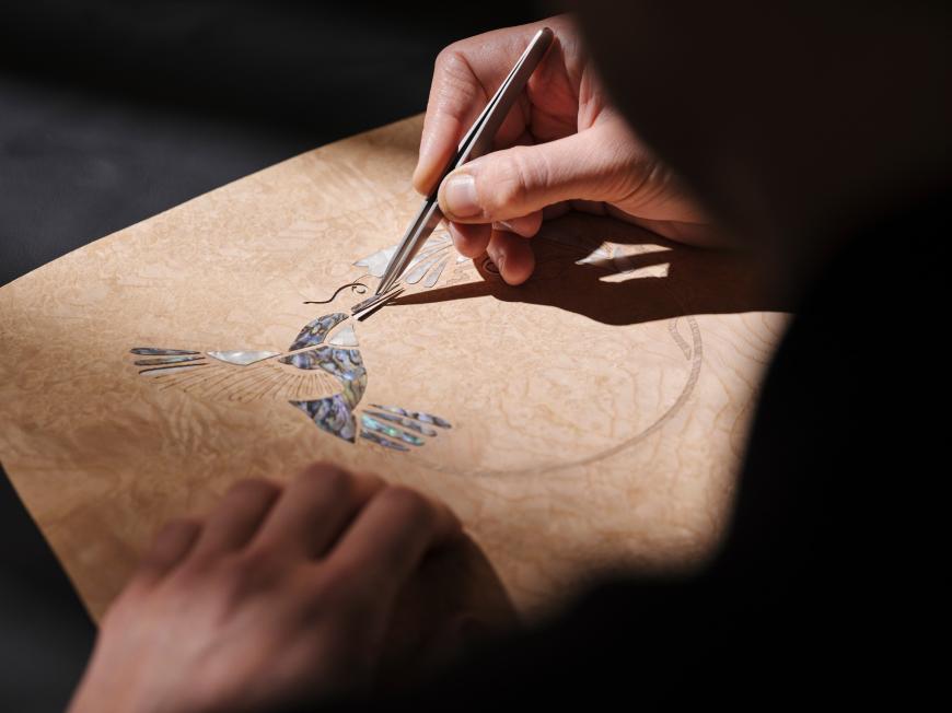 Prezentarea Phantom Hummingbird: Primul Rolls-Royce din istorie cu intarsie din cochilie de abalone